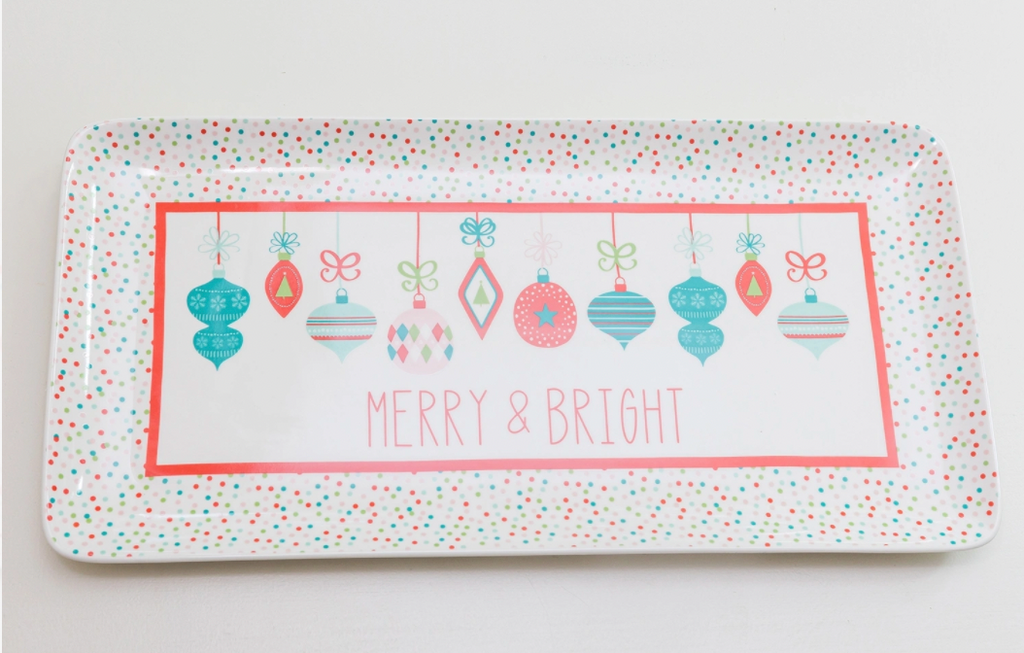 Platter Ceramic Merry & Bright