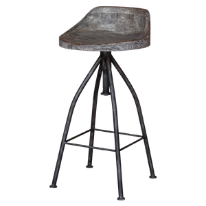 Wooden Seat Swivel Stool - Pick up in store only!