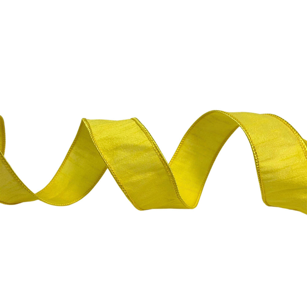 Yellow ribbon on a white background