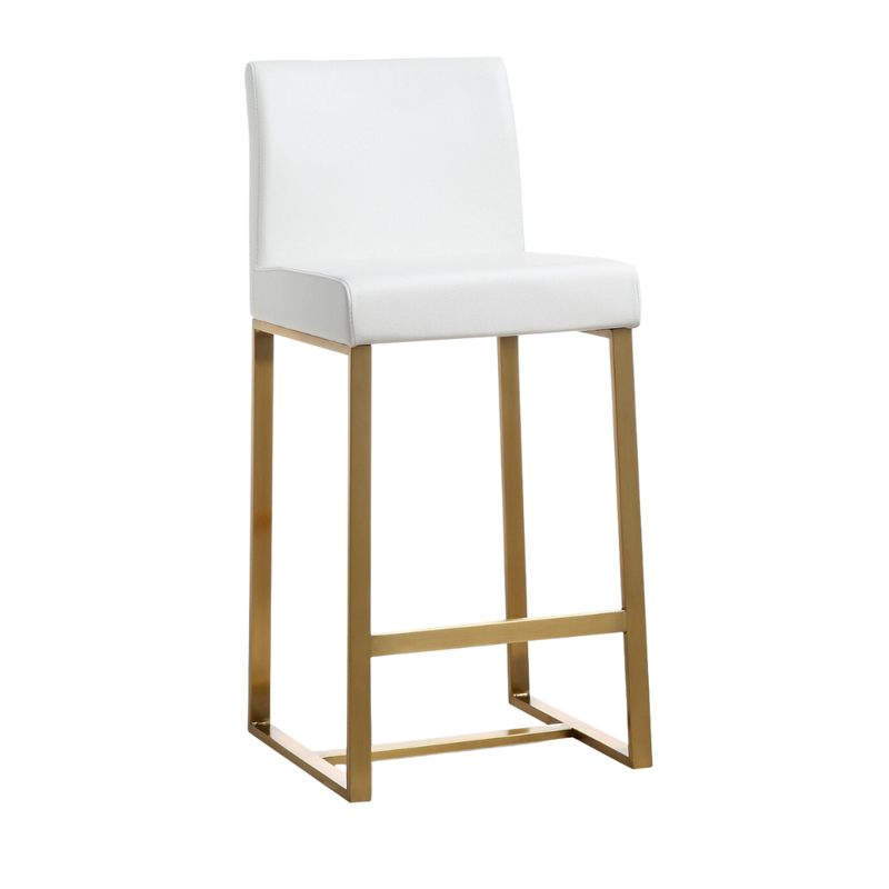 White Gold Steel Counter Stool - Pick up in store only!