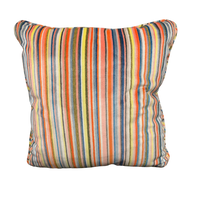 Indoor/Outdoor Velvet Striped Pillow