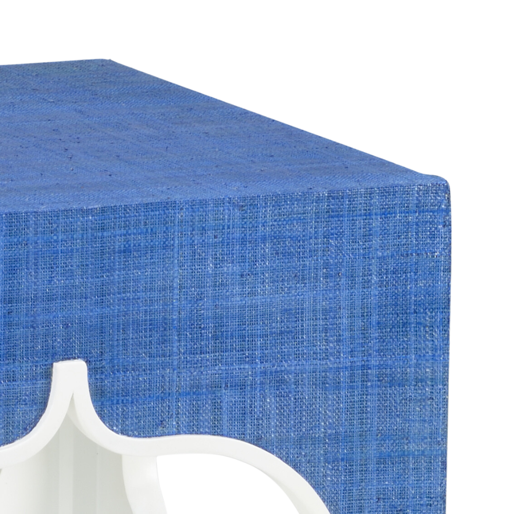 Raffia Blue Side Table - Pick Up in Store Only!