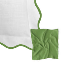 Scalloped Sham, Green / White: Standard, 20" x 26"