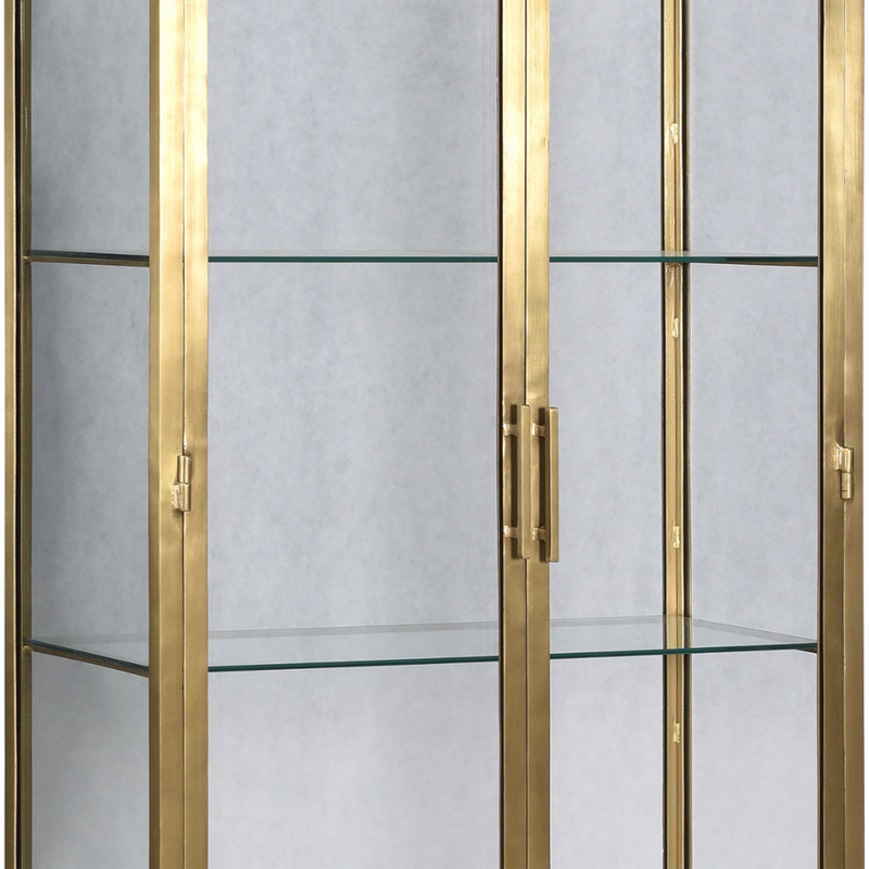 Gold and Glass Cabinet - Pick up in store only!