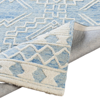 Denim Blue Raised Tufted Rug