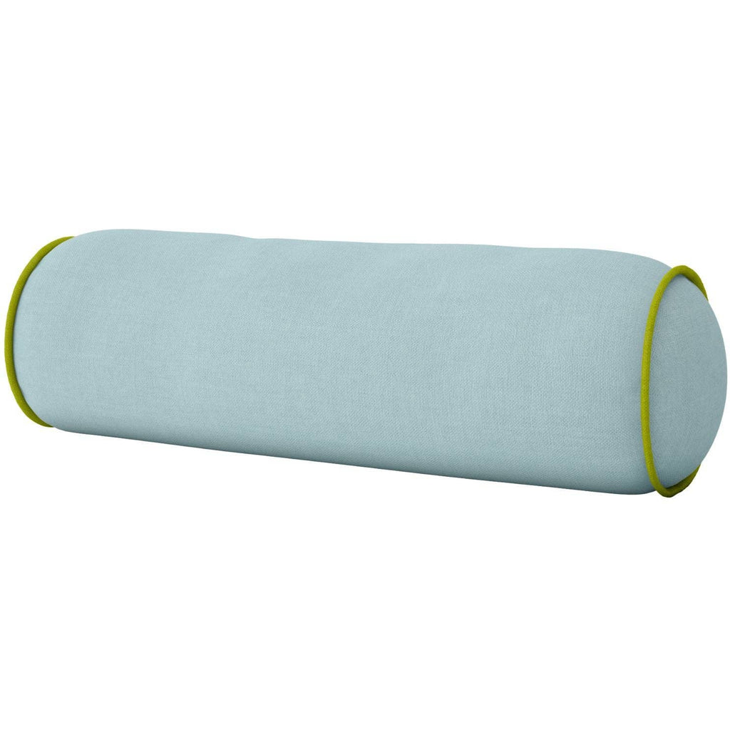 Blue/Green Two-Toned Round Bolster Pillow: Full/Queen, 9" x 36"