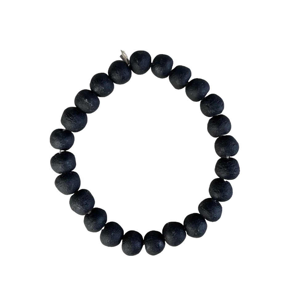 Medium Black Glass Beads