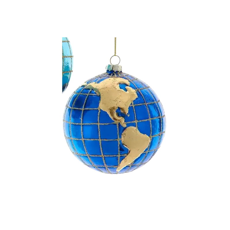 Glass Globe Ornament 2 Assorted