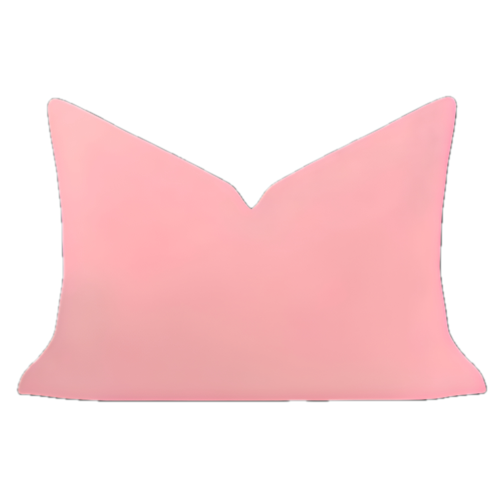 Pink pillow on a white background