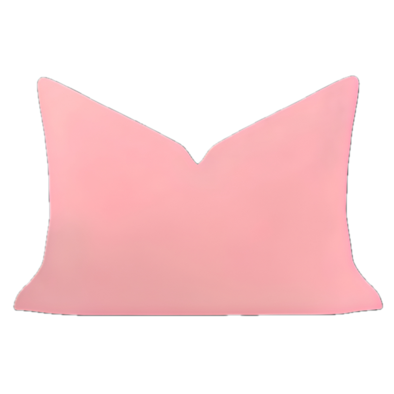 Pink pillow on a white background