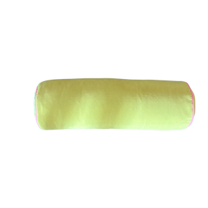 Yellow cylindrical object on a white background