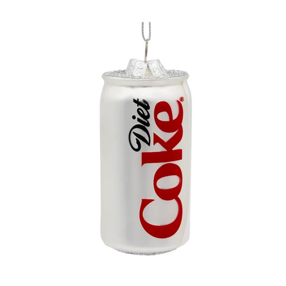 Diet Coke Can Ornament On White Background