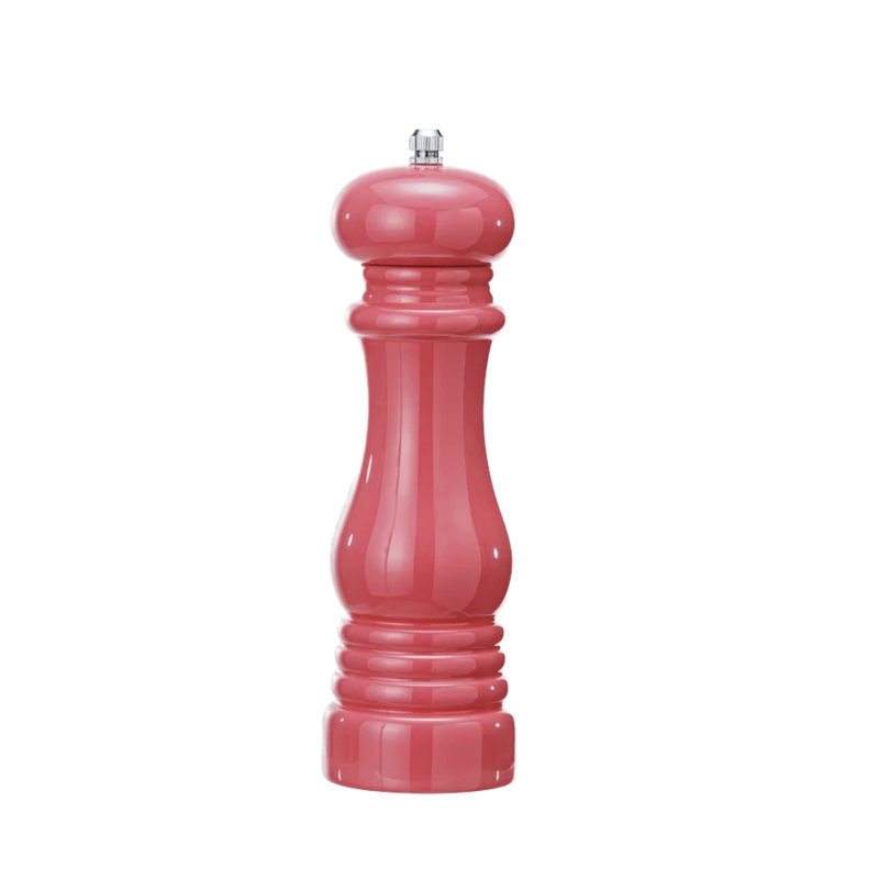 Enameled Rubberwood Salt/Pepper Mill, Pink