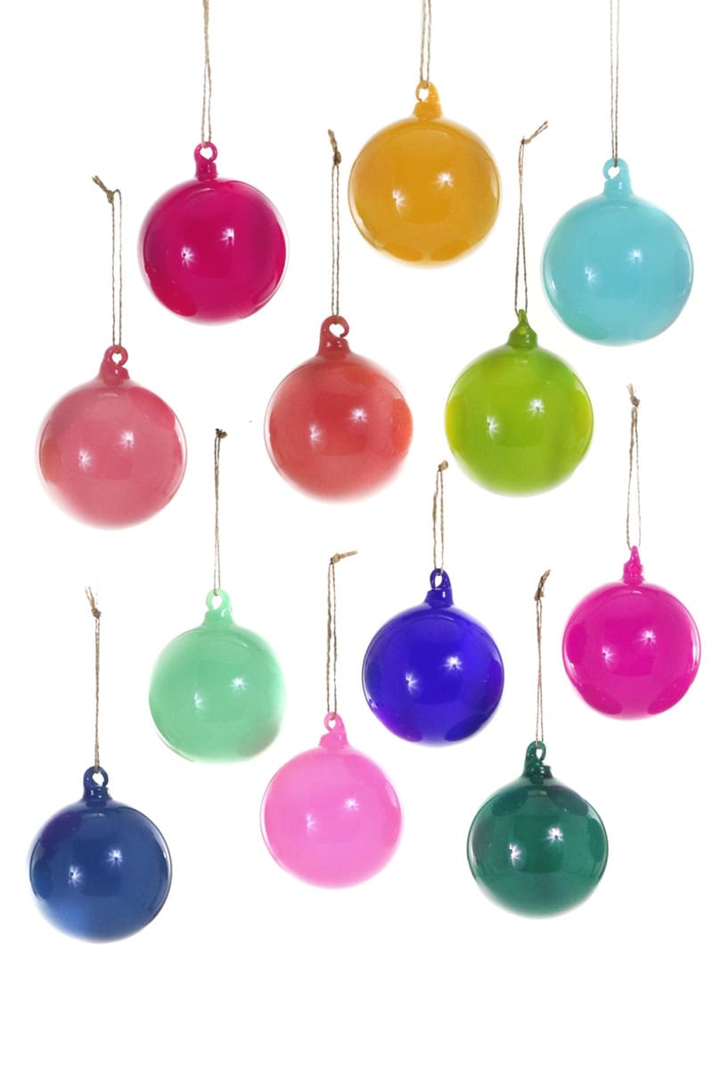 Opaque Baubles Large Holiday Ornament - 12 Colors Available