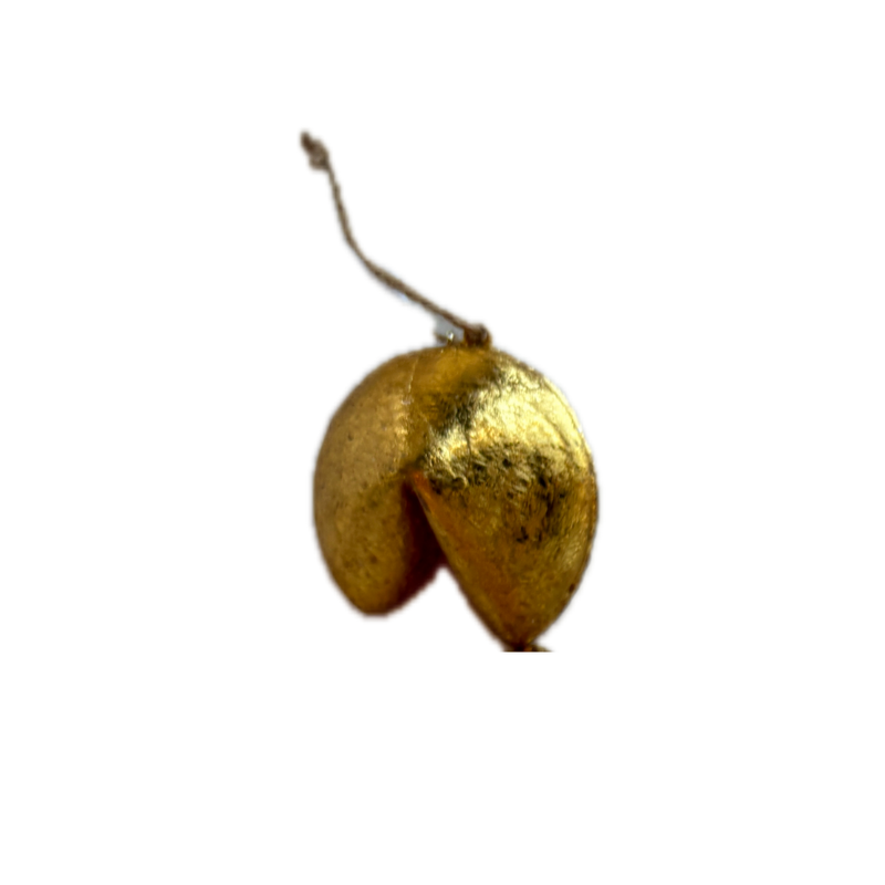 Gold-colored object on a white background