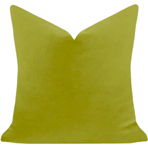 Green pillow on a white background
