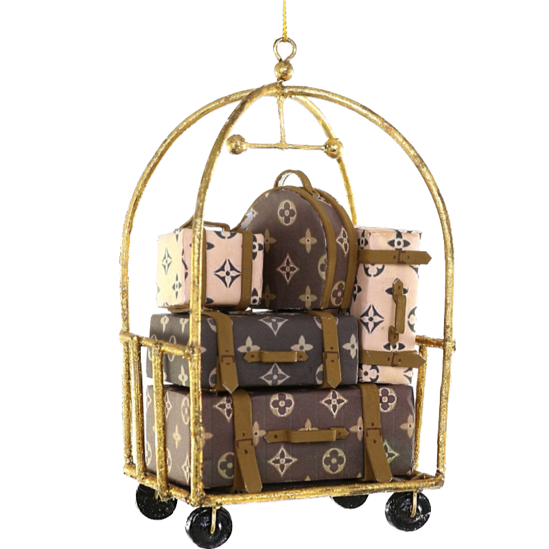 Luxury Luggage Cart Ornament