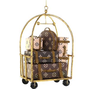 Luxury Luggage Cart Ornament