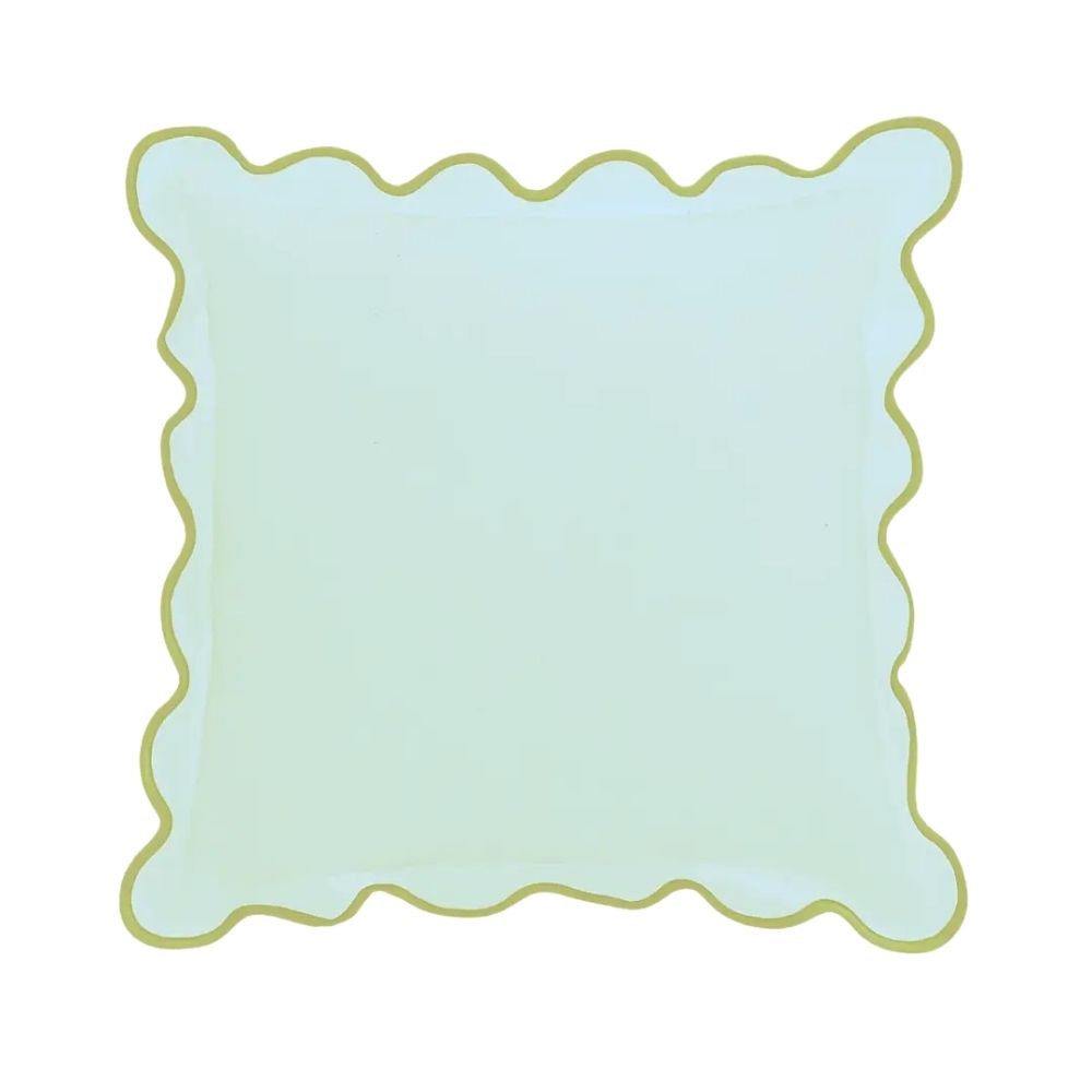 Scalloped Linen Pillow