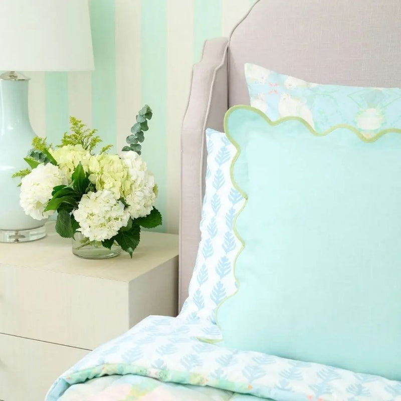 Scalloped Linen Pillow