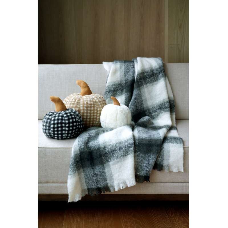styled fur pumpkins