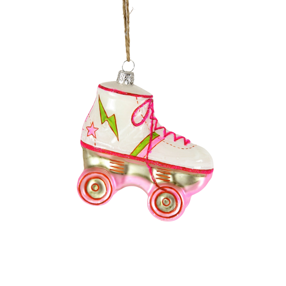 Pink Roller Skate Holiday Ornament