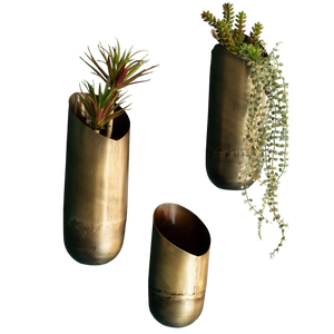 Brass Wall Vases - 3 Sizes available
