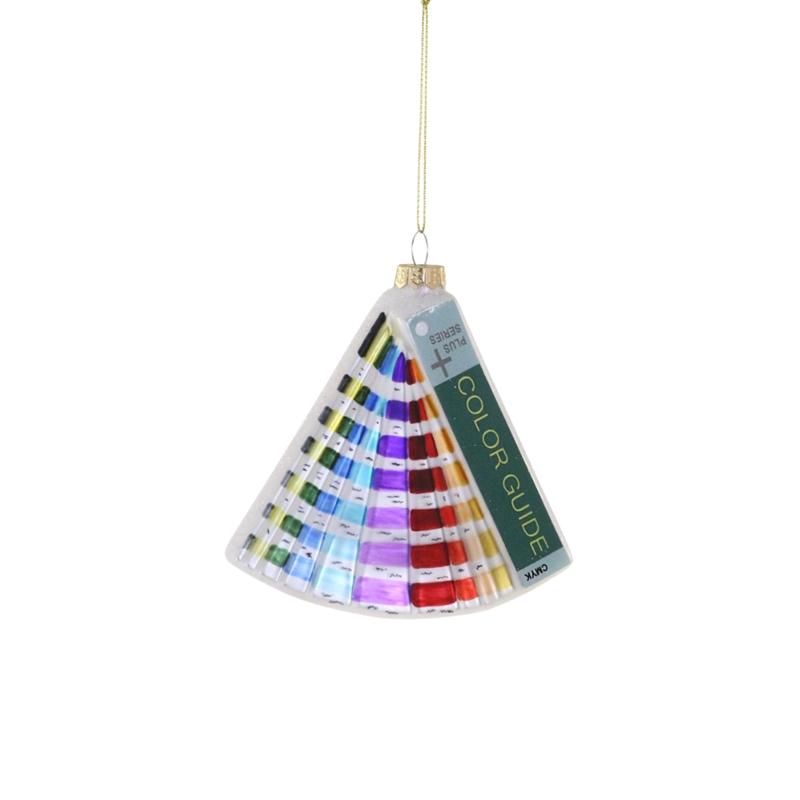Colorful color guide ornament on white background