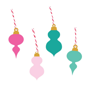 Holiday Ornament Gift Topper Set of 3