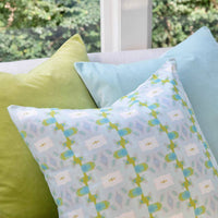 Spa Blue Solid Velvet Pillow: 26" x 26" Euro