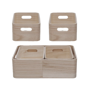 Wood Nesting Containers w/ Handles