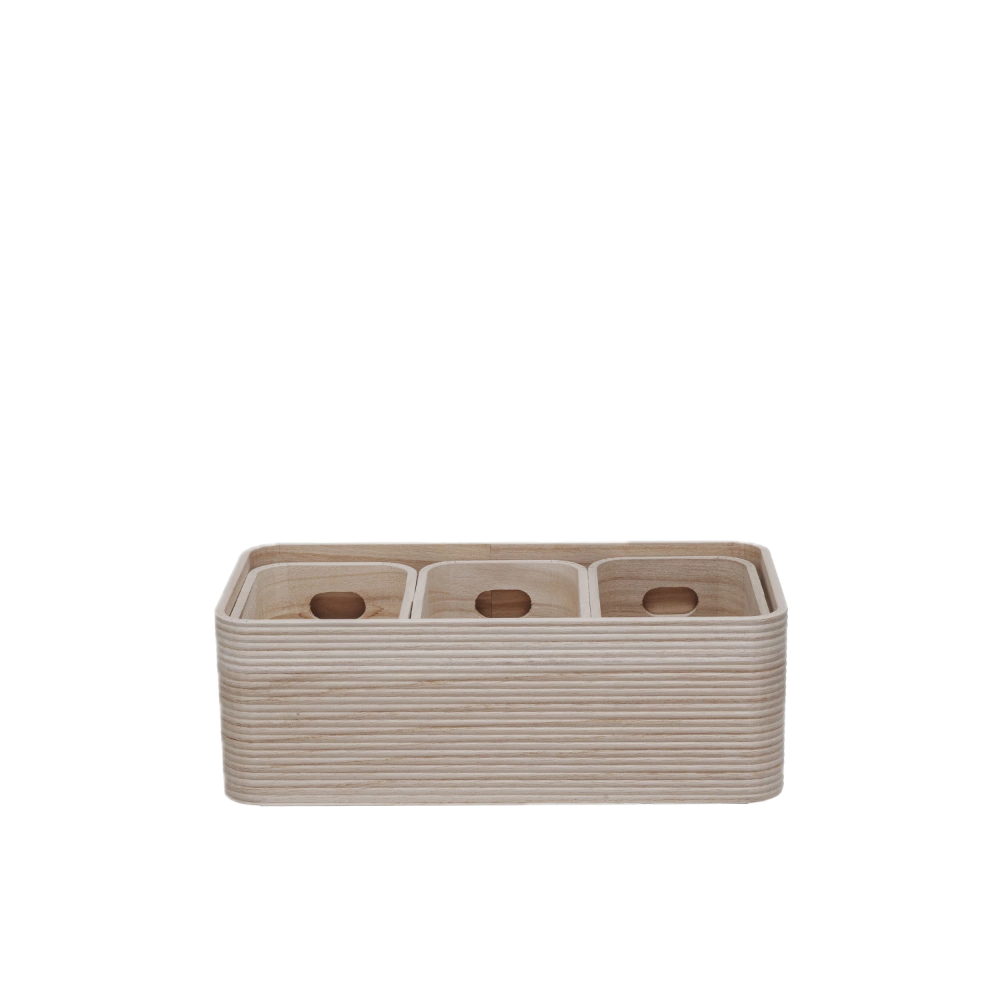 Wood Nested storage Containers - Set of 3