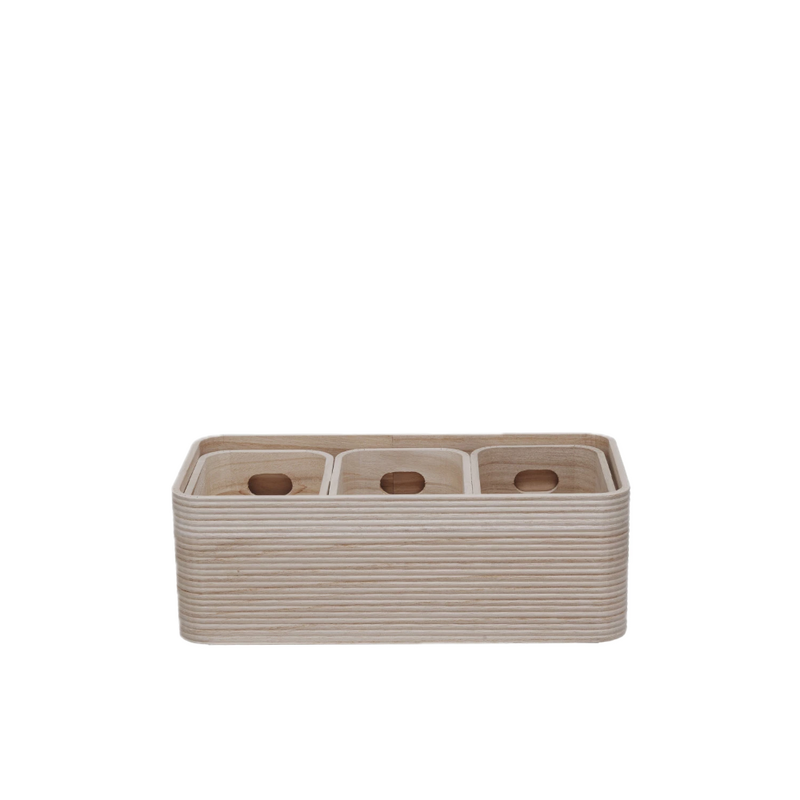 Wood Nested storage Containers - Set of 3