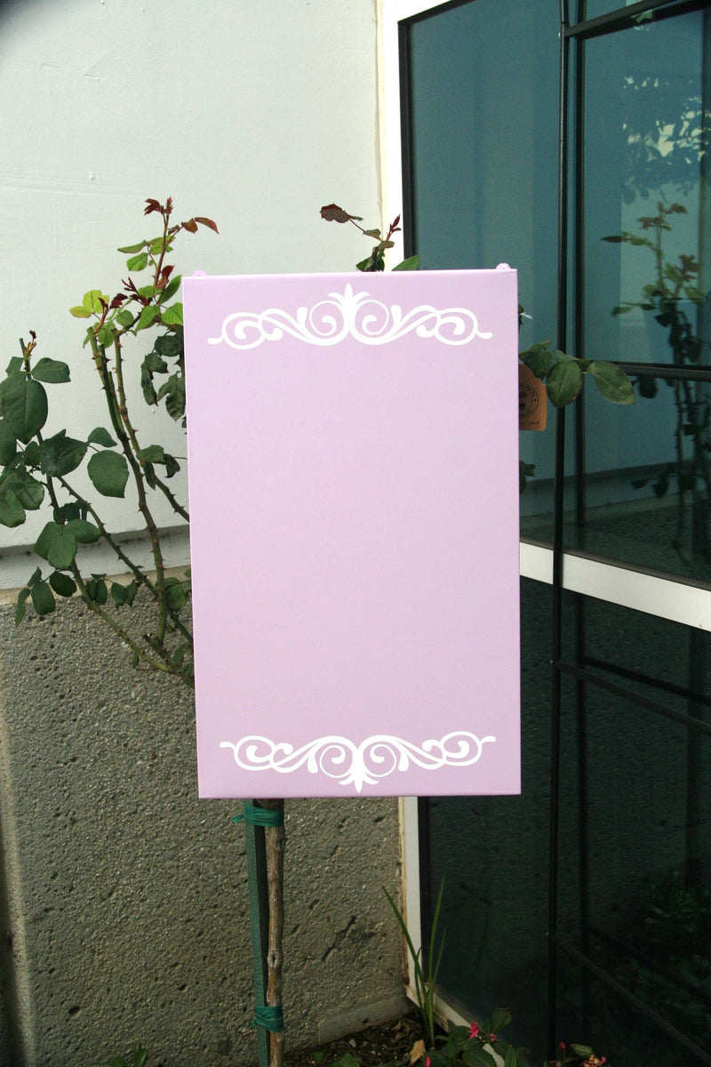 FLAT ENAMALE LAVENDER RECTANGULAR MAGNETIC BOARD