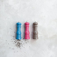 Enameled Rubberwood Salt/Pepper Mill, Pink