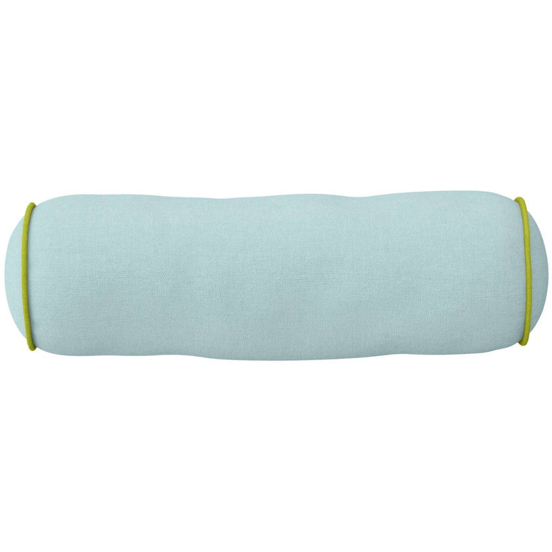 Blue/Green Two-Toned Round Bolster Pillow: Full/Queen, 9" x 36"