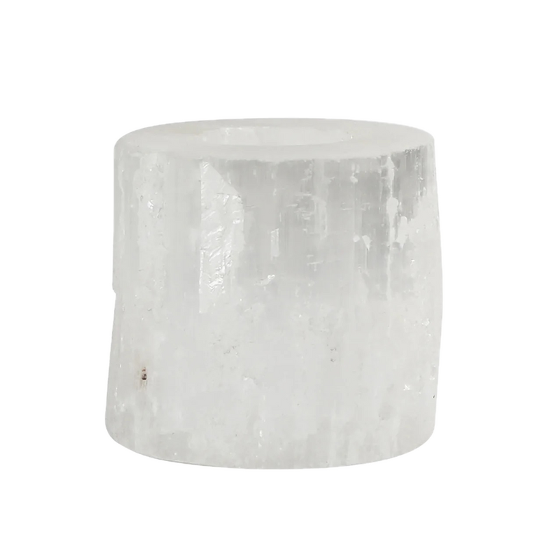 Selenite Candle Stand