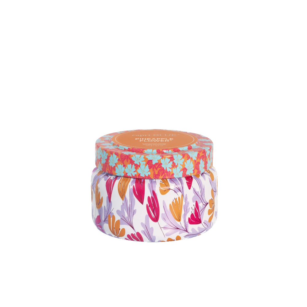 Pineapple Flower Travel Tin Candle