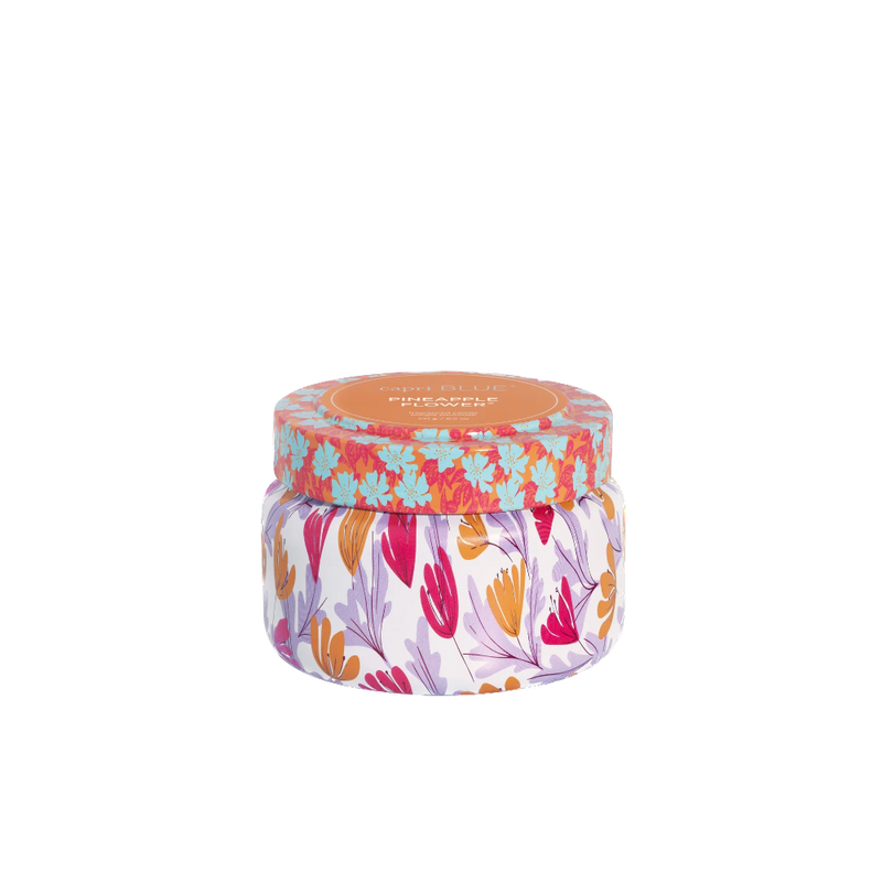 Pineapple Flower Travel Tin Candle