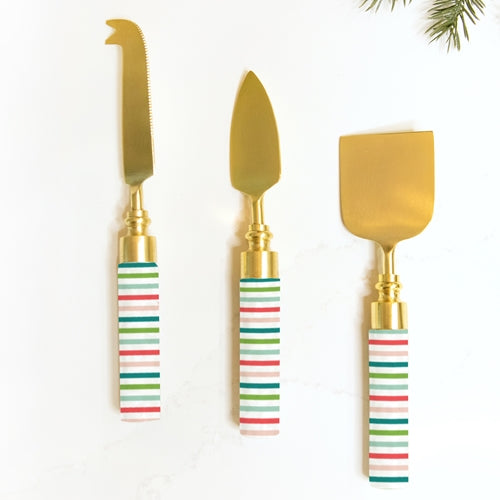 Cheese Knives Holiday Stripe-Cheese Knives-Dwell Chic