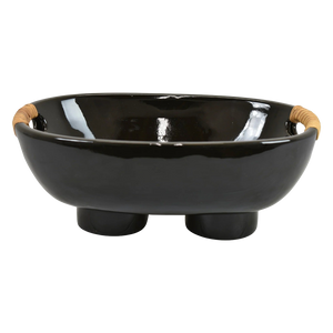 Black Double Footed Bowl