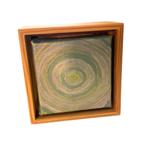 Green and Blue Swirl in Natural Frame
