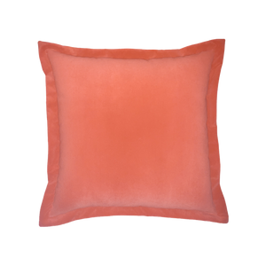 Indoor/Outdoor Velvet Flange Pillow - Coral-Pillow-Dwell Chic
