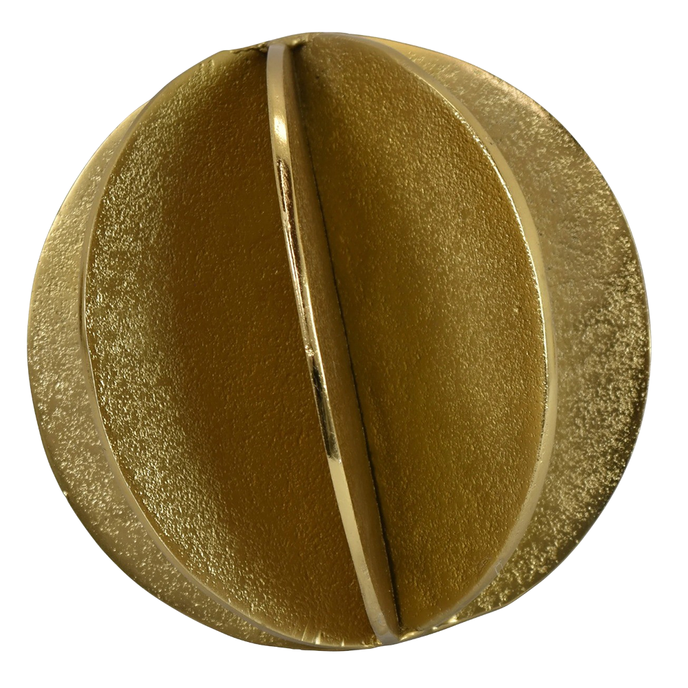 Gold Fluted Orbs - 3 Sizes Available