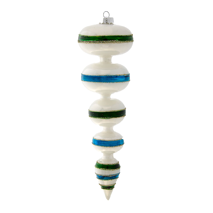 Dwell Chic-Blue and Green Finial Ornament-Ornaments