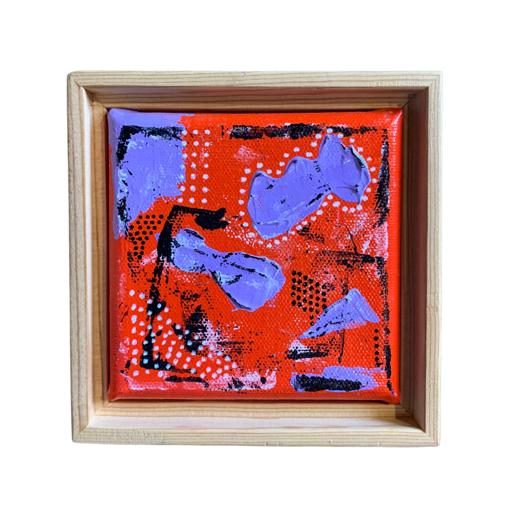 LDR - Red and Purple Abstract Painting