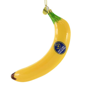 Holiday Ornament Let's Go Bananas, 5.5 In , Glass, Christmas Yellow Food, Decorative Hanging Ornaments, Go5154, 5.5 In H X 1 In W X 1 In D