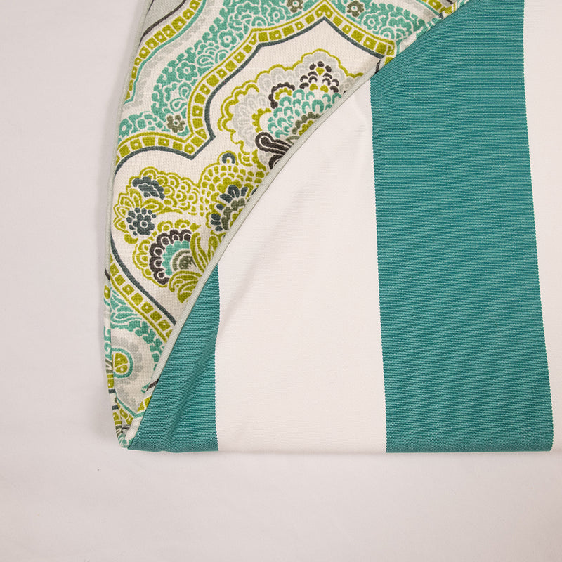 Dwell Chic-Lime Green and Aqua Blue Patterned Tree Skirt-Accessories