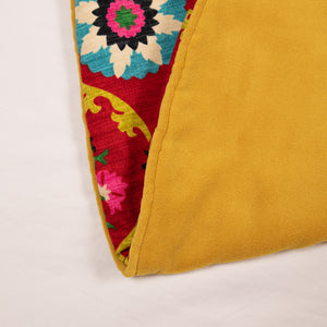 Dwell Chic-Red, Pink, Blue and Mustard Yellow Tree Skirt-Tree Skirt