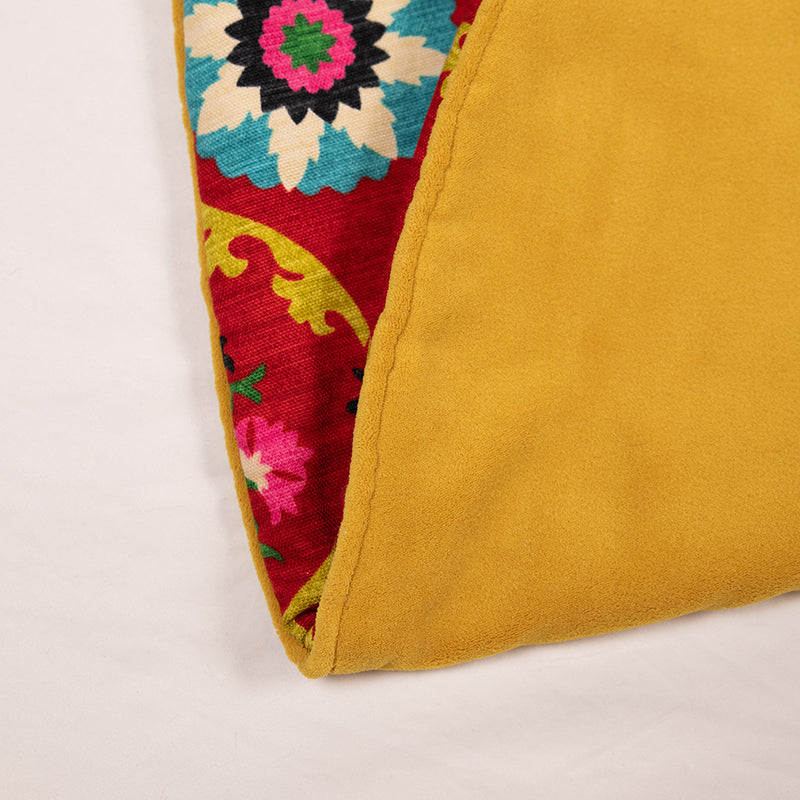 Dwell Chic-Red, Pink, Blue and Mustard Yellow Tree Skirt-Tree Skirt